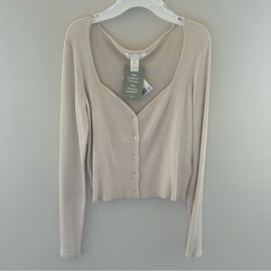H&M Crop Buttoned Sweater - Women’s Large